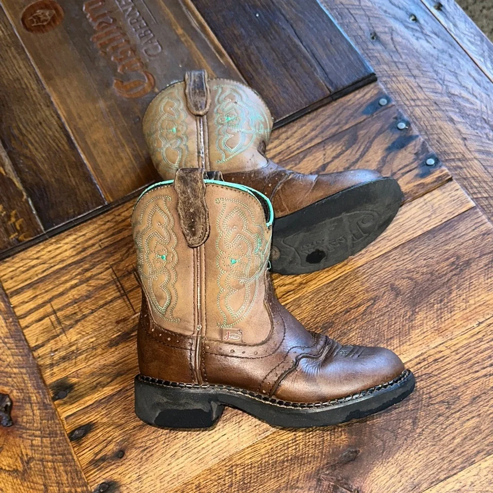 Justin Leather Kids Boots.